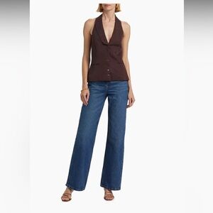 NWT Reformation Alistair Halterneck Button-Up Vest